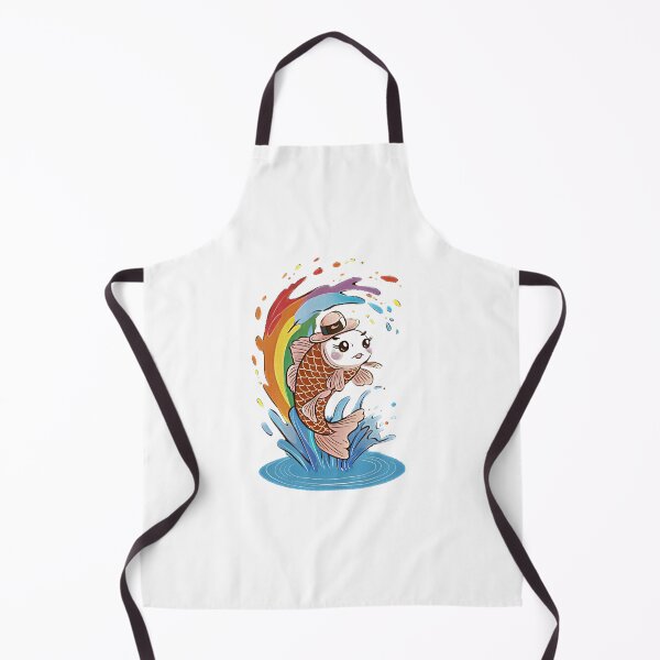Item preview, Kawaii Koifish making rainbow splash  designed and sold by BlissfulBlossom.
