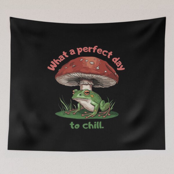 Item preview, Frog mushroom - What a perfect day to chill designed and sold by MaateoDesign.