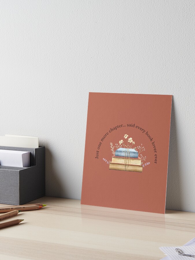 Thumbnail 1 of 2, Art Board Print, Teelie Turner's Author~Just One More Chapter (Rust)™ designed and sold by FairyBookClub.