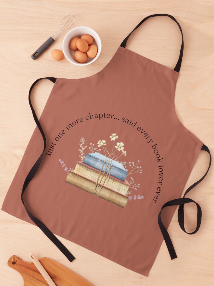Thumbnail 1 of 6, Apron, Teelie Turner's Author~Just One More Chapter (Rust)™ designed and sold by FairyBookClub.