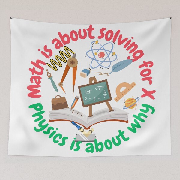 Item preview, Math is about solving for X, physics is about Y, funny math and physics designed and sold by NoetherSym.