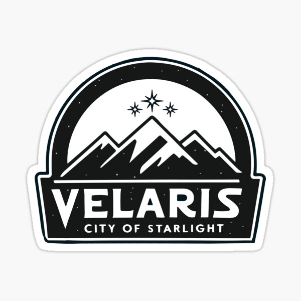 Item preview, Velaris City Of Starlight Black and White Bookish designed and sold by BookWishEra.