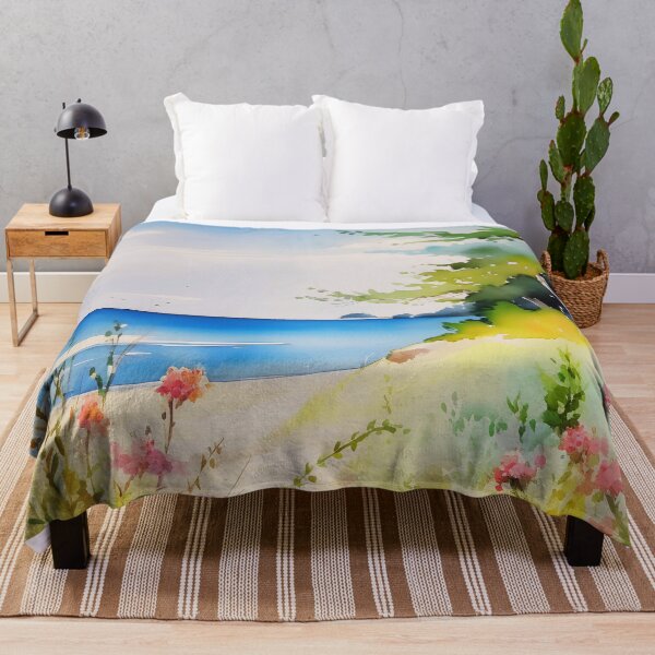 Item preview, Vibrant Watercolor Beach Trail designed and sold by StephanieLZ.
