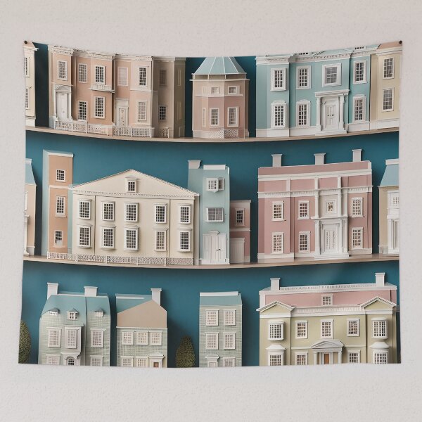 Item preview, Origami Art - Elegant Facades: A Regency Row of Houses designed and sold by ArtfulFolds.