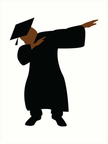 Download Láminas artísticas «HBCU Black Man Graduate Dabbing Graduación Cap & Gown» de blackartmatters ...