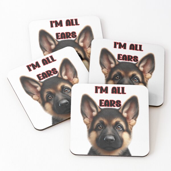 Item preview, Adorable German Shepherd Puppy "I'm All Ears" Design designed and sold by ddproducts.