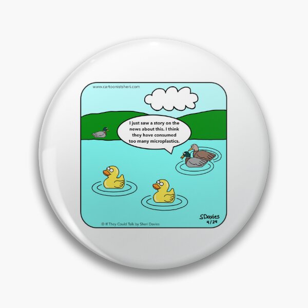 Item preview, Duck Microplastics Cartoon designed and sold by CartoonistSheri.