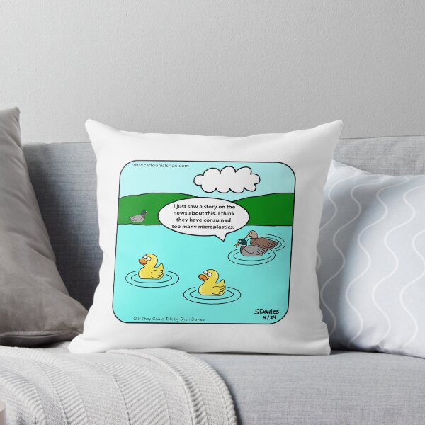 Item preview, Duck Microplastics Cartoon designed and sold by CartoonistSheri.