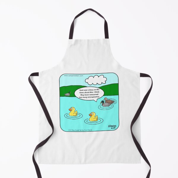 Item preview, Duck Microplastics Cartoon designed and sold by CartoonistSheri.