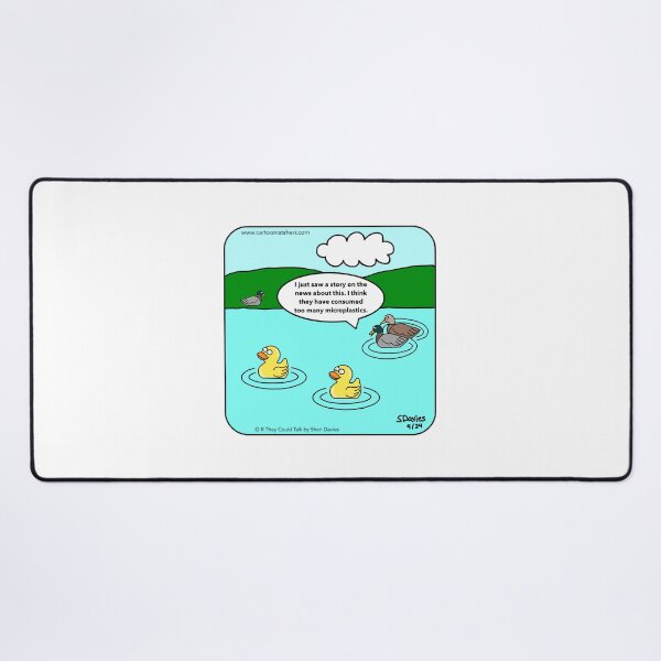 Item preview, Duck Microplastics Cartoon designed and sold by CartoonistSheri.
