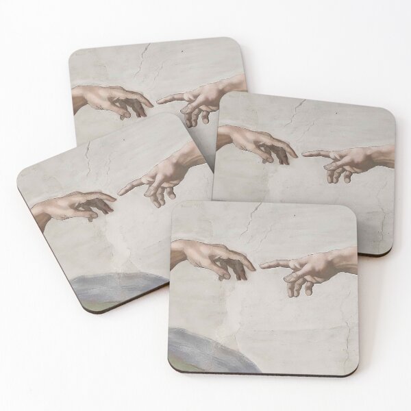 Item preview, Michelangelo , "The Creation of Adam ". Sistine Chapel Ceiling, Vatican Italian Renaissance 2 Hands designed and sold by Anticulture.