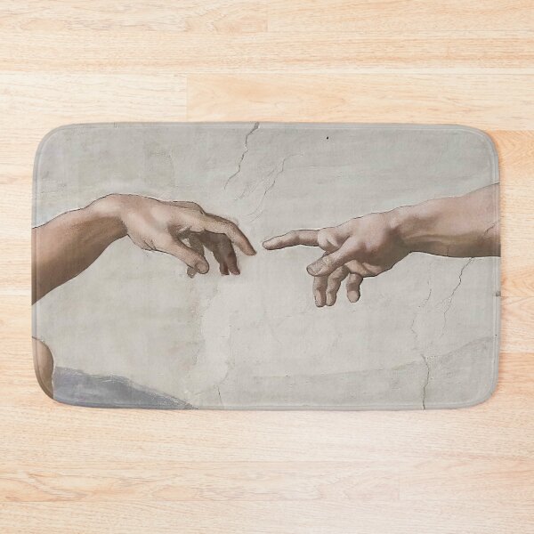 Item preview, Michelangelo , "The Creation of Adam ". Sistine Chapel Ceiling, Vatican Italian Renaissance 2 Hands designed and sold by Anticulture.