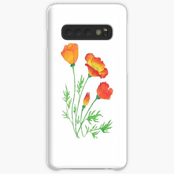 Orange Red Poppies Samsung Galaxy Snap Case