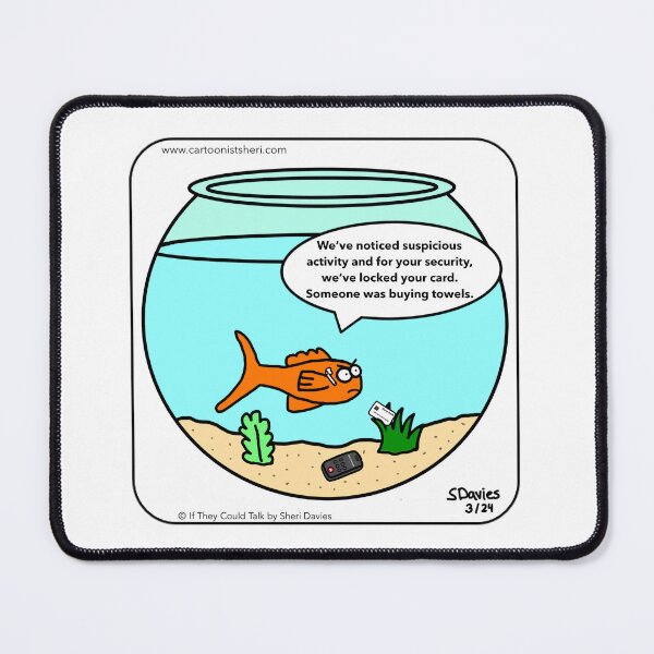 Item preview, Fish Credit Card Cartoon designed and sold by CartoonistSheri.