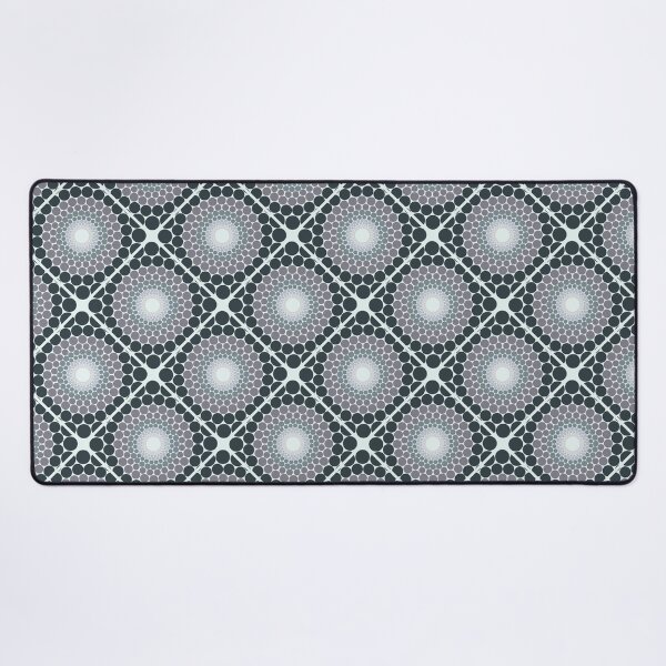 Item preview, Radiant Silver Smoke Dot Mandala Diamond Tile designed and sold by Triplicate Limited.