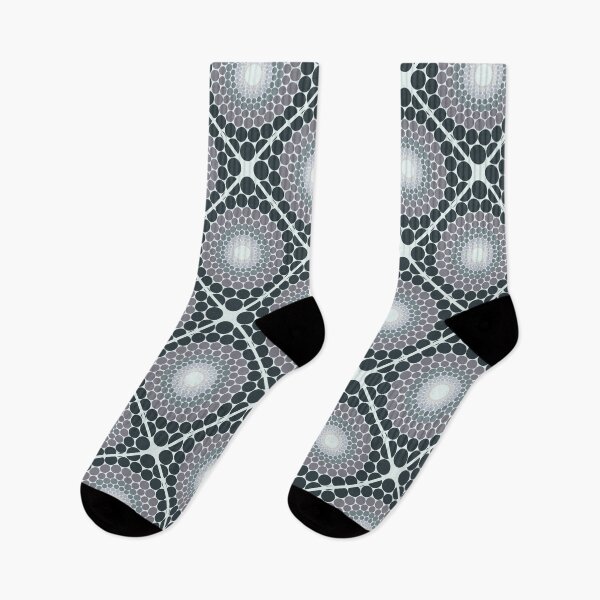 Item preview, Radiant Silver Smoke Dot Mandala Diamond Tile designed and sold by Triplicate Limited.