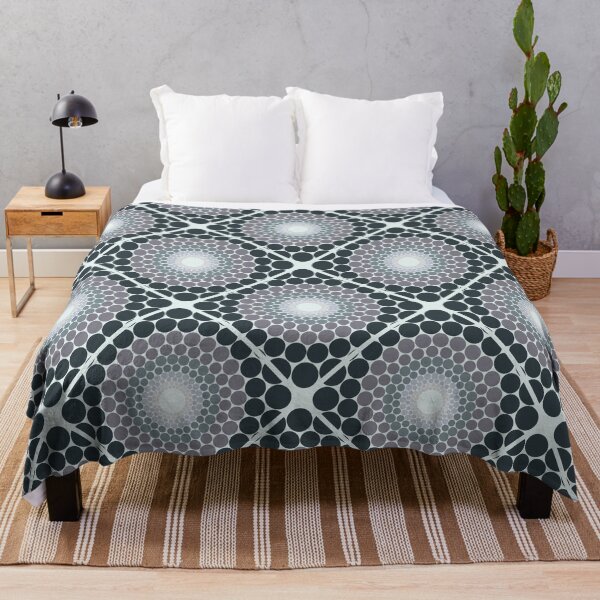 Item preview, Radiant Silver Smoke Dot Mandala Diamond Tile designed and sold by Triplicate Limited.