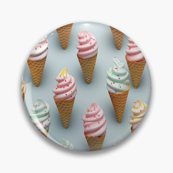 Item preview, Summer ice-cream cones, kawaii icecream cones colorful, sweets designed and sold by KreativKulture.