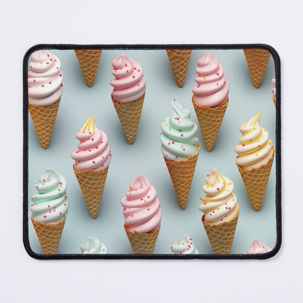 Item preview, Summer ice-cream cones, kawaii icecream cones colorful, sweets designed and sold by KreativKulture.