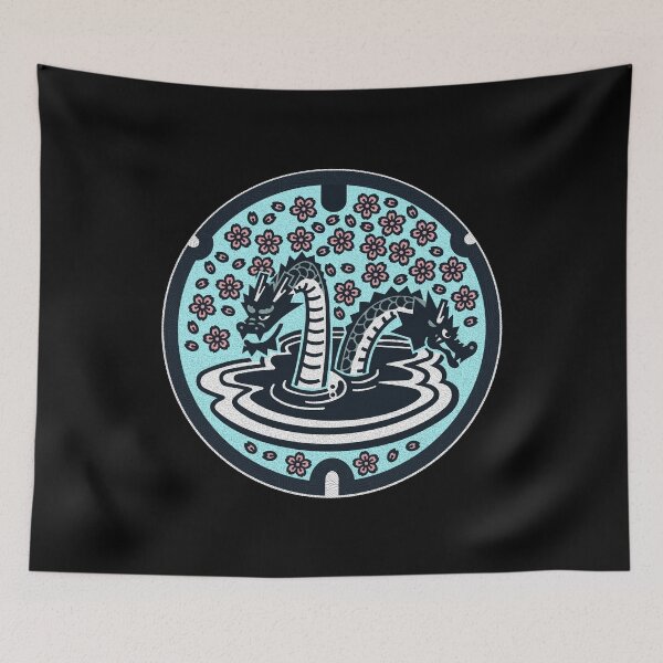 Item preview, Kisuki Town Manhole Cover Art designed and sold by Musashi1996Art.