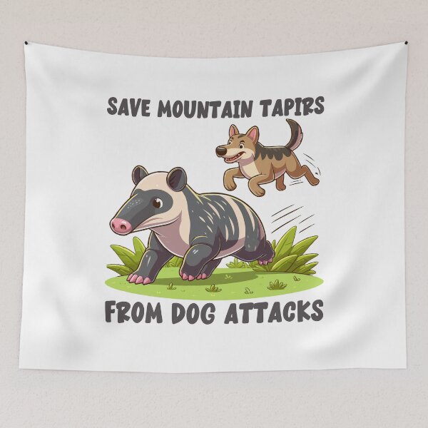 Item preview, Save Mountain Tapirs From Dog Attacks designed and sold by Stick-Artistry.