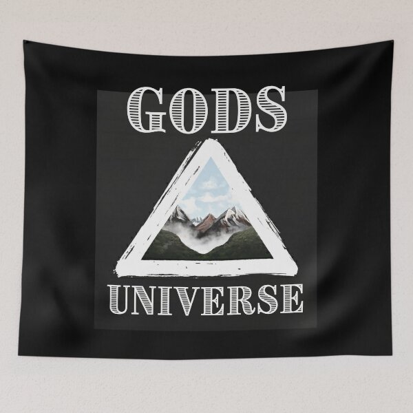 Item preview, Gods universe in triangle,mountains christian happy cute romantic gifts  designed and sold by thankful-loco.