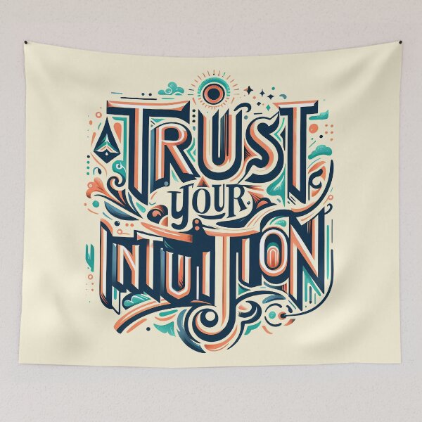 Item preview, Trust your intuition, typography designed and sold by maxmaj.