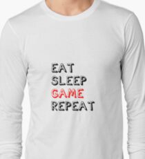 Eat Sleep Game Repeat Long Sleeve T-Shirt