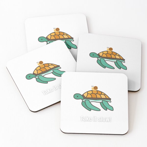 Item preview, "Take it Slow" Friendly Turtle T-Shirt designed and sold by ChitraWoman.