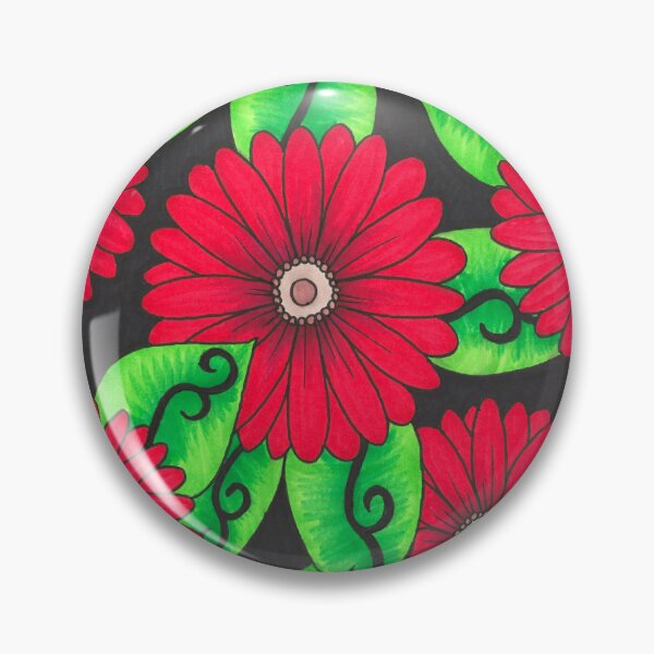 Item preview, Red Gerbera Daisy Drawing designed and sold by Handmadebyjessm.