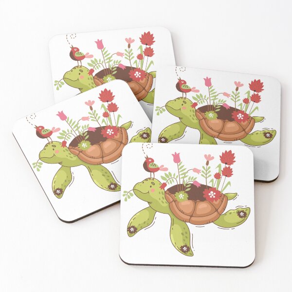Item preview, Tortoise with flowers designed and sold by olafekry.