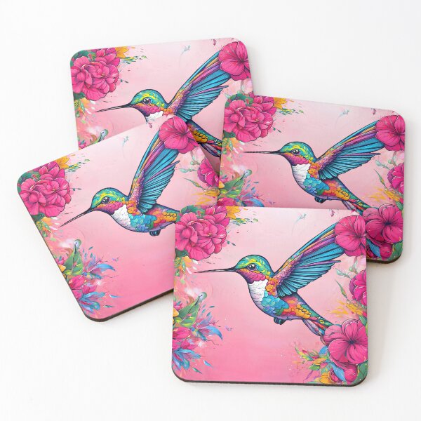 Item preview, Un colibrí en su deleite de las flores designed and sold by PixelCraftDSG.