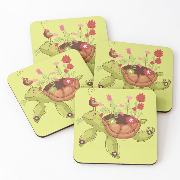 Item preview, Tortoise with flowers designed and sold by olafekry.