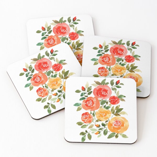 Item preview, Warm Tones Watercolor Roses designed and sold by andrebalest.art.