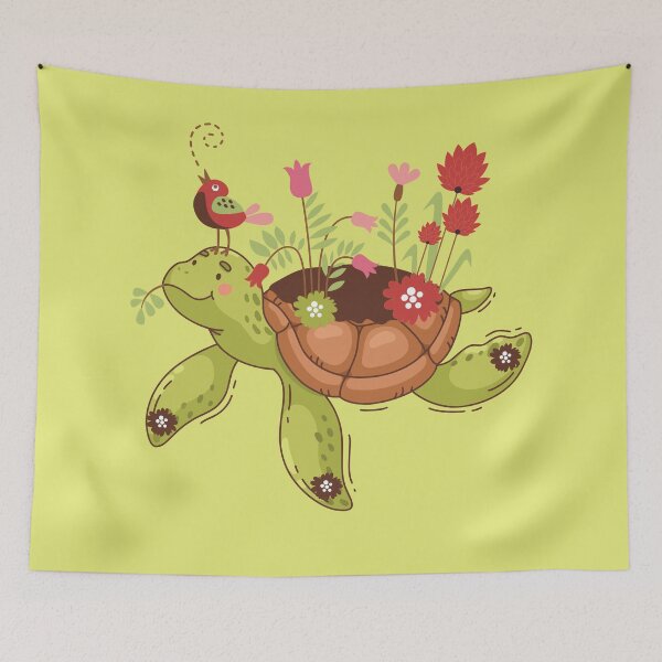Item preview, Tortoise with flowers designed and sold by olafekry.