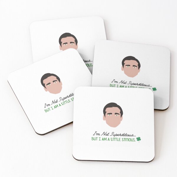 Item preview, Michael Scott - "I am not superstitious, but I am a little stitious" - The Office (US)  designed and sold by ach-prints.