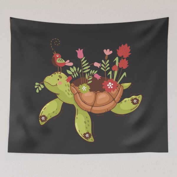 Item preview, Tortoise with flowers designed and sold by olafekry.