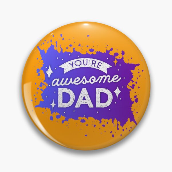 Item preview, Awesome Dad  quote with a blue splash  designed and sold by WuweiDG.