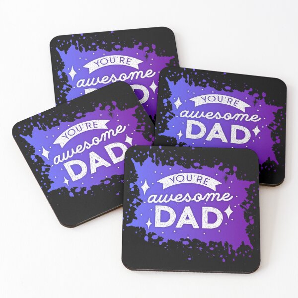 Item preview, Awesome Dad  quote with a blue splash  designed and sold by WuweiDG.