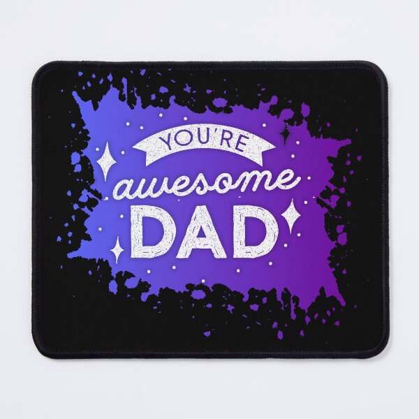 Item preview, Awesome Dad  quote with a blue splash  designed and sold by WuweiDG.