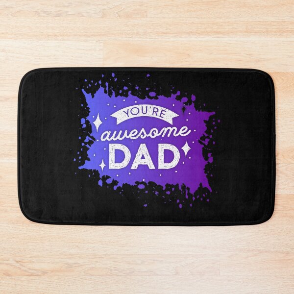Item preview, Awesome Dad  quote with a blue splash  designed and sold by WuweiDG.
