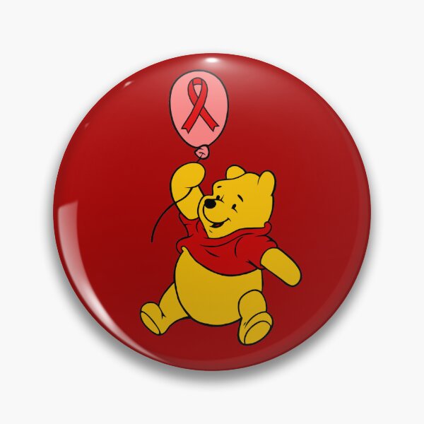 Item preview, Yellow Bear Hanging onto an Awareness Ribbon Balloon (Red) designed and sold by CaitlynConnor.