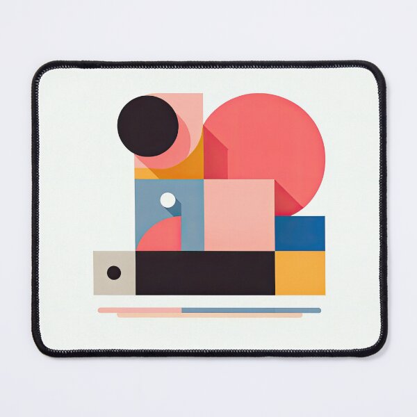Item preview, minimal abstract geometric art with bright colors designed and sold by SunkenCost.