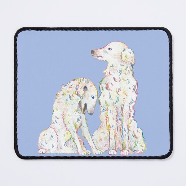 Item preview, Rainbow Borzois - Blue Background designed and sold by VaguelyOriginal.