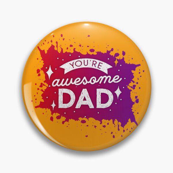 Item preview, Awesome Dad quote in red splash designed and sold by WuweiDG.