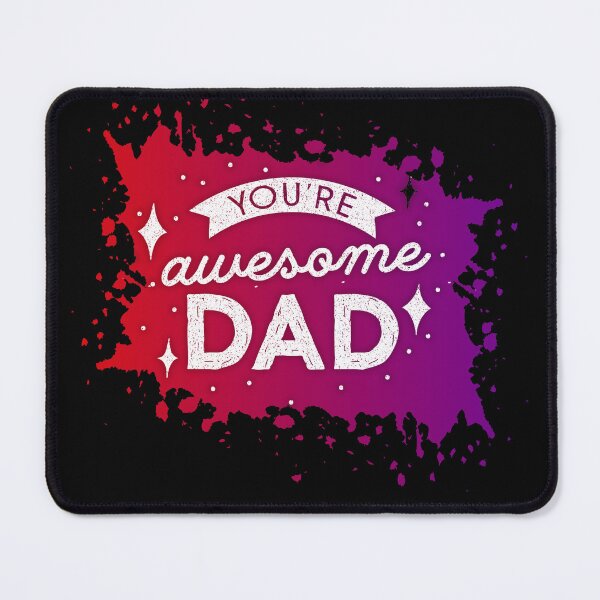 Item preview, Awesome Dad quote in red splash designed and sold by WuweiDG.