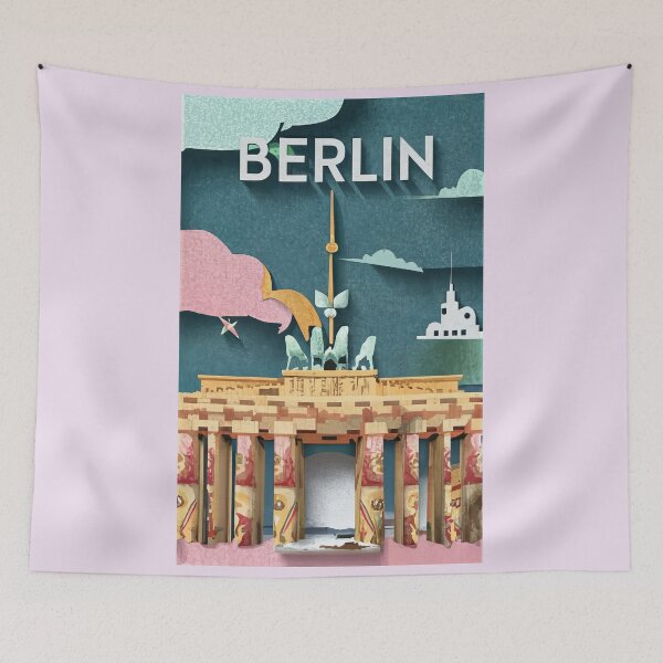 Item preview, Berlin Germany - Vintage European City Poster designed and sold by Emaga Digital Studio.