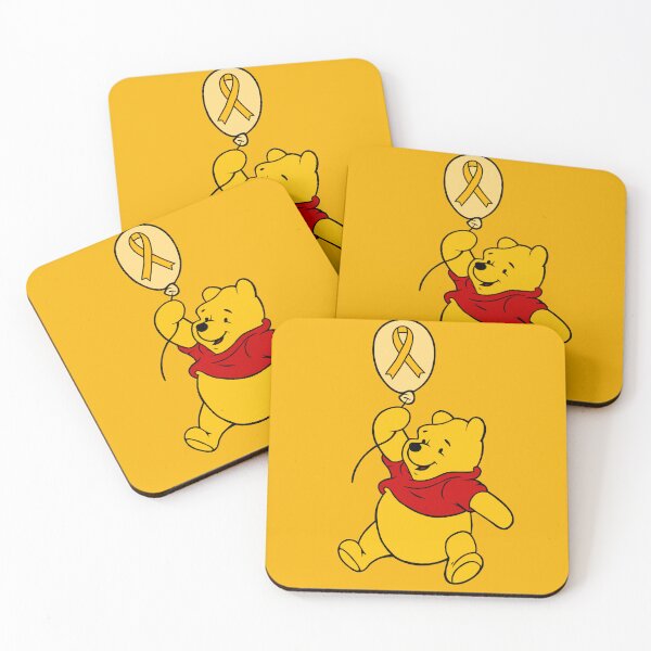 Item preview, Yellow Bear Hanging onto an Awareness Ribbon Balloon (Yellow) designed and sold by CaitlynConnor.