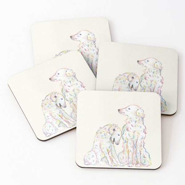 Item preview, Copy of Rainbow Borzois - Cream Background designed and sold by VaguelyOriginal.