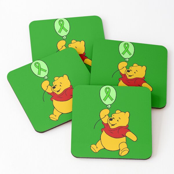 Item preview,  Yellow Bear Hanging onto an Awareness Ribbon Balloon (Green) designed and sold by CaitlynConnor.